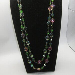 Joan Rivers Multi Colored Glass Bead Necklace